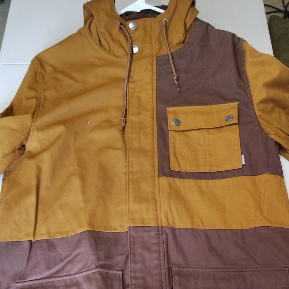 Men's Two-Tone Brown/Tan Military Field Jacket